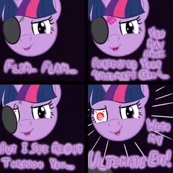 Size: 4096x4096 | Tagged: absurd resolution, artist:venaf, atg 2018, comic, derpibooru import, dialogue, disembodied head, eyepatch (disguise), floating head, friendship university, fullmetal alchemist, head, king bradley, newbie artist training grounds, safe, twilight sparkle, wrath the furious