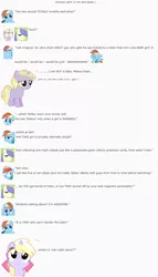 Size: 833x1459 | Tagged: artist:dziadek1990, collector card, conversation, derpibooru import, dialogue, dinky hooves, dwarfism, emotes, emote story, friendshipping, pokémon, rainbow dash, rainbow douche, reference, safe, shortround, size difference, slice of life, sports, text, wrestling