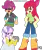 Size: 1024x1229 | Tagged: safe, artist:xxfluffypachirisuxx, derpibooru import, apple bloom, diamond tiara, scootaloo, equestria girls, boots, camera, clothes, jeans, pants, shirt, shoes, simple background, transparent background