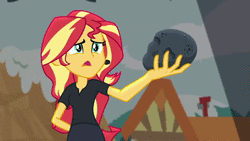 Size: 1920x1080 | Tagged: safe, derpibooru import, screencap, sunset shimmer, equestria girls, equestria girls series, opening night, animated, coal, diamond, director shimmer, dramatic, female, how, opening night: sunset shimmer, school play, skull, soliloquy, solo, sound, webm