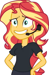 Size: 3140x4800 | Tagged: safe, artist:diegator007, derpibooru import, sunset shimmer, equestria girls, equestria girls series, opening night, clothes, female, nervous, pants, simple background, solo, transparent background, vector