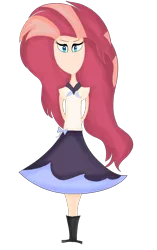 Size: 2271x3625 | Tagged: artist:wonderschwifty, clothes, derpibooru import, human, humanized, humanized oc, oc, oc:aureai, safe, simple background, smiling, solo, transparent background, unofficial characters only
