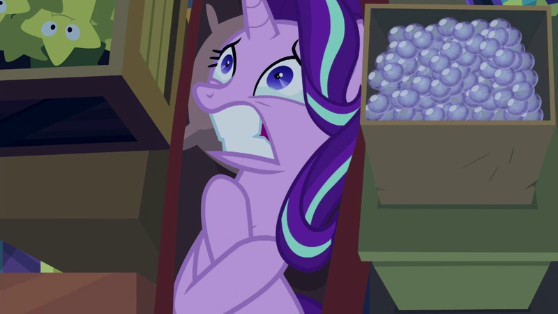 Size: 1280x720 | Tagged: safe, derpibooru import, screencap, starlight glimmer, pony, unicorn, road to friendship, claustrophobic, faic, female, hammock, mare, on back, solo