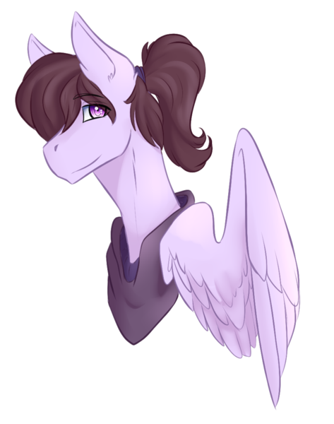 Size: 909x1153 | Tagged: safe, artist:dawn, derpibooru import, oc, oc:pillow case, unofficial characters only, pegasus, pony, ask-pillowcase, bust, female, mare, simple background, solo, transparent background, tumblr, tumblr blog, tumblr comic