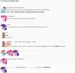 Size: 857x830 | Tagged: alicorn, artist:dziadek1990, conversation, derpibooru import, dialogue, dice, dungeons and dragons, emotes, emote story, emote story:ponies and d&d, fluttershy, oops, paper, pen and paper rpg, pinkie pie, rainbow dash, reddit, rpg, safe, slice of life, tabletop game, text, twilight sparkle, twilight sparkle (alicorn)