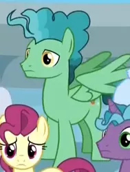 Size: 369x489 | Tagged: safe, derpibooru import, screencap, fast break, pegasus, pony, friendship university, background pony, cropped, las pegasus resident, male, solo focus, stallion