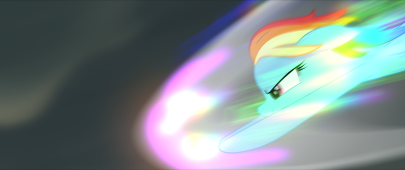 Size: 1920x808 | Tagged: safe, derpibooru import, screencap, rainbow dash, pegasus, pony, my little pony: the movie, rainbow, solo, sonic rainboom, time to be awesome