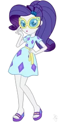 Size: 1230x2560 | Tagged: safe, artist:ilaria122, artist:selenaede, derpibooru import, rarity, equestria girls, equestria girls series, i'm on a yacht, spring breakdown, spoiler:eqg series (season 2), clothes, cruise outfit, dress, feet, female, hand on hip, legs, looking at you, ponytail, sandals, simple background, solo, sunglasses, transparent background