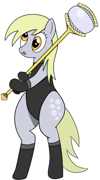 Size: 2000x3600 | Tagged: safe, artist:tazool, derpibooru import, derpy hooves, pegasus, pony, semi-anthro, bubble, bubble butt, clothes, cute, cutie mark, derp, eyelashes, female, food, gloves, holding, mage, magic, mare, muffin, simple background, smiling, socks, solo, staff, standing, suit, that one nameless background pony we all know and love, thunder thighs, tight clothing, tongue out, transparent background, warcraft, wide hips, yellow hair