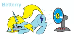 Size: 705x373 | Tagged: suggestive, artist:pencil bolt, derpibooru import, oc, oc:betterry, pony, unicorn, fan