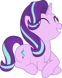 Size: 1115x1393 | Tagged: safe, artist:peahead, derpibooru import, starlight glimmer, pony, unicorn, crossed hooves, cute, cutie mark, eye clipping through hair, female, glimmerbetes, happy, lying, lying down, mare, movie accurate, simple background, smiling, solo, transparent background, vector