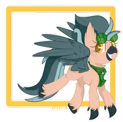 Size: 1024x1013 | Tagged: artist:ezzerie, classical hippogriff, colored, derpibooru import, digital, hippogriff, oc, oc:mellow, safe, simple background, solo, transparent background, unofficial characters only