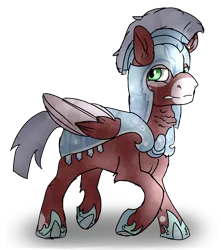 Size: 1856x2104 | Tagged: safe, artist:euspuche, derpibooru import, oc, oc:naiv nein, crystal pony, pegasus, pony, armor, caroud, crystal guard, crystal guard armor, parent:oc:carmen garcía, parent:oc:cloud rider, scared, simple background, transparent background, vector