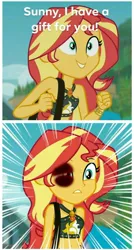 Size: 898x1681 | Tagged: semi-grimdark, derpibooru import, edit, edited screencap, screencap, sunset shimmer, equestria girls, equestria girls series, forgotten friendship, abuse, abuse edit, background pony strikes again, black eye, downvote bait, edgy, eqg abuse edits, op is trying to be funny, quality, shimmerbuse