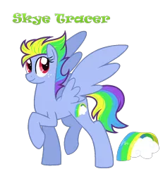 Size: 1000x1080 | Tagged: safe, artist:andy-hazards, derpibooru import, oc, oc:skye tracer, unofficial characters only, pegasus, pony, base used, female, freckles, mare, offspring, parent:rainbow dash, parent:soarin', parents:soarindash, raised hoof, simple background, solo, transparent background