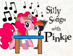 Size: 1006x768 | Tagged: artist needed, derpibooru import, edit, littlest pet shop, parker penguin, pinkie pie, safe, silly songs, silly songs with pinkie, veggietales