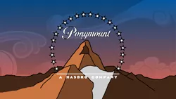 Size: 1366x768 | Tagged: artist:ianpony98, derpibooru import, logo parody, mountain, paramount, paramount pictures, safe