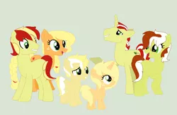 Size: 976x635 | Tagged: applejack, artist:xxdipperkittyxx, derpibooru import, family, female, flim, flimjack, male, offspring, parent:applejack, parent:flim, parents:flimjack, safe, shipping, straight