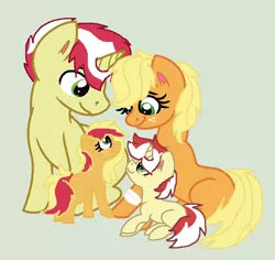 Size: 617x583 | Tagged: applejack, artist:xxdipperkittyxx, derpibooru import, female, flim, flimjack, male, offspring, parent:applejack, parent:flim, parents:flimjack, safe, shipping, straight