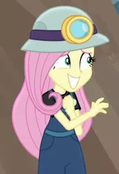 Size: 340x496 | Tagged: safe, derpibooru import, screencap, fluttershy, equestria girls, equestria girls series, opening night, cropped, opening night: twilight sparkle, solo