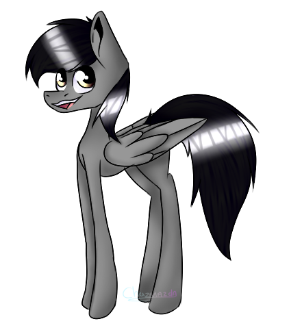 Size: 422x482 | Tagged: safe, artist:chazmazda, derpibooru import, oc, unofficial characters only, pegasus, pony, commission, fullbody, highlight, shade, shading, simple background, smiling, solo, white background, wings