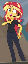 Size: 304x684 | Tagged: safe, derpibooru import, screencap, sunset shimmer, equestria girls, equestria girls series, opening night, cropped, opening night: sunset shimmer, solo