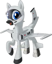 Size: 2258x2782 | Tagged: safe, artist:nekokevin, derpibooru import, oc, unofficial characters only, original species, plane pony, pony, f-5 tiger ii, female, mare, plane, simple background, smiling, solo, transparent background, watermark