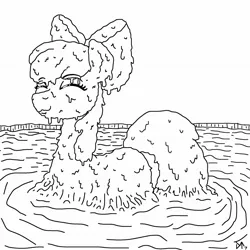 Size: 2048x2048 | Tagged: apple bloom, artist:tenorjoane, derpibooru import, mud, safe, wet and messy