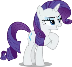 Size: 8610x8040 | Tagged: safe, artist:chrzanek97, derpibooru import, rarity, pony, unicorn, the saddle row review, .svg available, absurd resolution, female, mare, pointing, pointing at self, simple background, smiling, solo, transparent background, vector