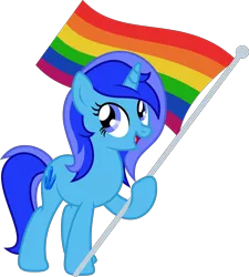 Size: 4000x4447 | Tagged: safe, artist:fuzzybrushy, derpibooru import, oc, oc:spacelight, unofficial characters only, pony, unicorn, female, flag, gay pride, gay pride flag, lgbt, mare, pride, pride flag, simple background, solo, transparent background, vector