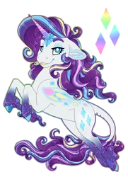 Size: 2600x3600 | Tagged: safe, artist:jackiebloom, derpibooru import, rarity, classical unicorn, pony, unicorn, coat markings, colored fetlocks, colored hooves, colored horn, female, leonine tail, mare, open mouth, rainbow power, realistic horse legs, simple background, solo, transparent background, unshorn fetlocks