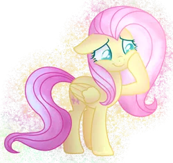 Size: 1024x963 | Tagged: safe, artist:crystal-bloomyt, artist:klewgcg, derpibooru import, fluttershy, pegasus, pony, base used, female, mare, show accurate, simple background, smiling, solo, transparent background