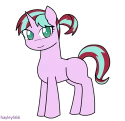 Size: 960x929 | Tagged: safe, artist:hayley566, derpibooru import, oc, oc:daylight gleam, unofficial characters only, pony, unicorn, blank flank, female, filly, magical lesbian spawn, offspring, parent:starlight glimmer, parent:sunset shimmer, parents:shimmerglimmer, ponytail, simple background, solo, transparent background, younger