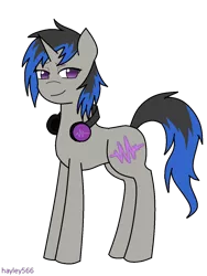 Size: 960x1280 | Tagged: safe, artist:hayley566, derpibooru import, oc, oc:soundwave, unofficial characters only, pony, unicorn, female, headphones, magical lesbian spawn, mare, offspring, parent:octavia melody, parent:vinyl scratch, parents:scratchtavia, simple background, solo, transparent background