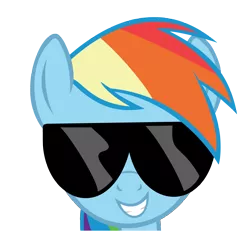 Size: 5000x4865 | Tagged: safe, artist:dasduriel, derpibooru import, rainbow dash, absurd resolution, rainbowlicious, simple background, smiling, solo, sunglasses, transparent background, vector