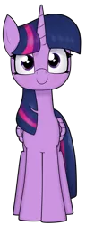 Size: 775x2017 | Tagged: 8 angles of pony collaboration, alicorn, artist:moonatik, derpibooru import, female, horn, looking at you, mare, safe, simple background, smiling, solo, transparent background, twilight sparkle, twilight sparkle (alicorn), wings