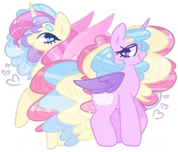 Size: 1280x1098 | Tagged: safe, artist:euphoriapony, derpibooru import, princess gold lily, princess sterling, alicorn, pony, duo, simple background, transparent background