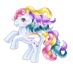 Size: 1148x1075 | Tagged: artist:araptornamedblue, derpibooru import, g1, rainbow curl pony, raincurl, safe, simple background, solo, transparent background