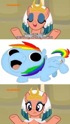 Size: 2000x3540 | Tagged: safe, artist:applebeans, derpibooru import, edit, screencap, rainbow dash, somnambula, pegasus, pony, a rockhoof and a hard place, female, image macro, mare, meme, oh boy, omnambula, wat