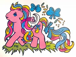 Size: 1280x972 | Tagged: brush and grow pony, curly locks, derpibooru import, g1, official, official art, safe, scan, solo