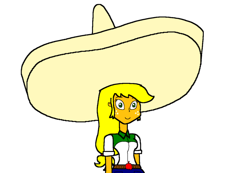 Size: 1204x912 | Tagged: safe, artist:samueljcollins1990, derpibooru import, applejack, equestria girls, hat, mexican, mexican hat, mexijack, sombrero