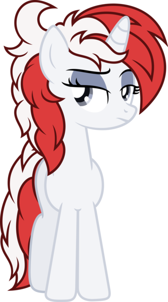 Size: 2229x4000 | Tagged: safe, artist:fuzzybrushy, derpibooru import, oc, oc:stock piston, unofficial characters only, pony, unicorn, gray eyes, not amused face, red mane, simple background, solo, transparent background, vector, white pony