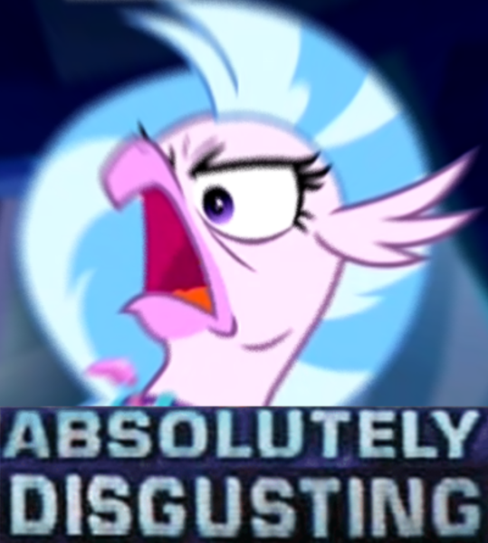 Size: 688x766 | Tagged: absolutely disgusting, classical hippogriff, cute, derpibooru import, diastreamies, edit, edited screencap, female, hippogriff, meme, rage, reaction image, safe, screencap, silverrage, silverstream, what lies beneath