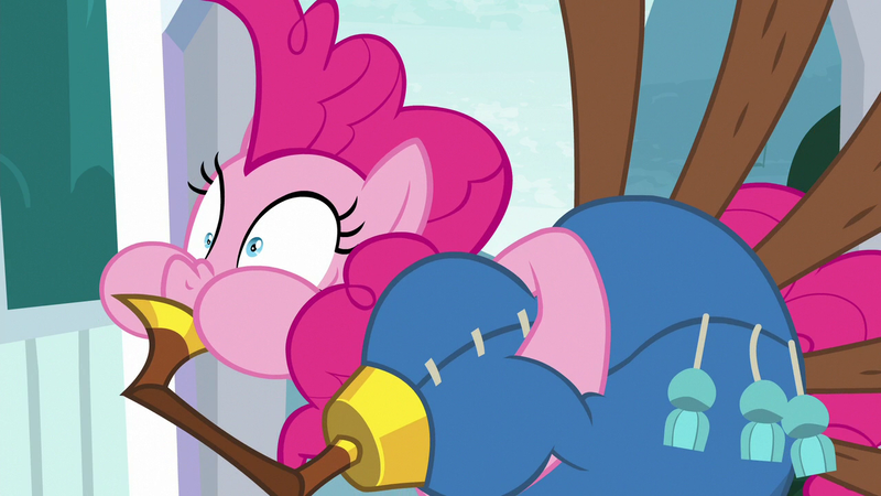 Size: 1280x720 | Tagged: derpibooru import, pinkie pie, puffy cheeks, safe, screencap, yakity-sax, yovidaphone