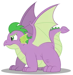 Size: 3617x3730 | Tagged: adult, adult spike, all fours, angry, artist:aleximusprime, chubby, derpibooru import, dragon, fat, fat spike, older, older spike, plump, protecting, safe, simple background, solo, spike, transparent background, winged spike