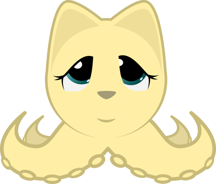 Size: 2029x1731 | Tagged: artist:cinderfall, cat ears, derpibooru import, fluttershy, original species, request, safe, simple background, solo, squidpony, transparent background, vector