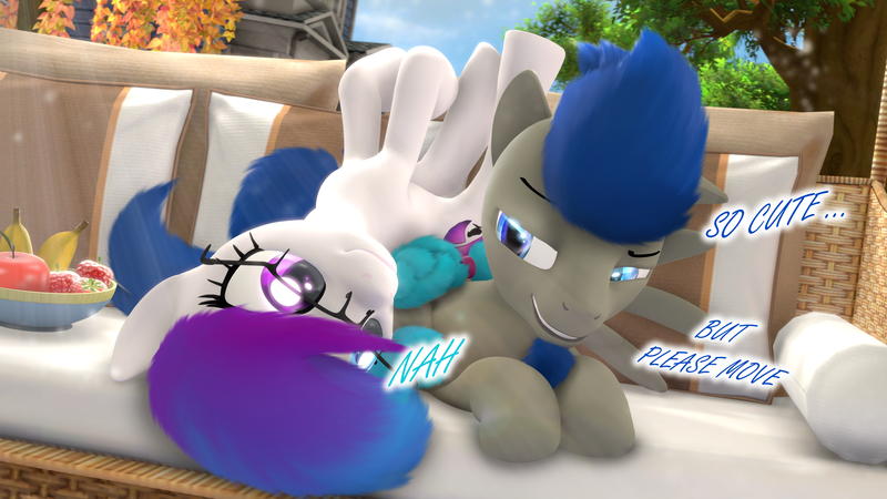 Size: 3840x2160 | Tagged: 3d, artist:anthroponiessfm, artist:hooves-art, cute, derpibooru import, explicit link, explicit source, female, food, glasses, heterochromia, looking at each other, male, oc, oc:aurora starling, oc:hooves-art, safe, source filmmaker, unofficial characters only