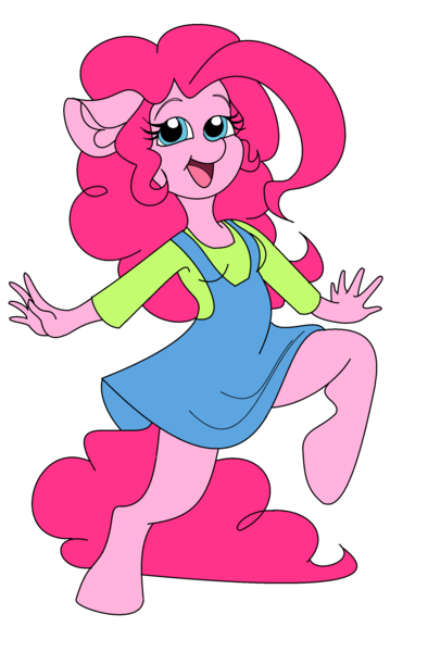 Size: 1752x2671 | Tagged: safe, artist:smirk, derpibooru import, pinkie pie, anthro, unguligrade anthro, clothes, colored, ms paint