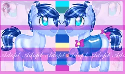 Size: 2684x1589 | Tagged: safe, artist:auroracursed, derpibooru import, oc, unofficial characters only, earth pony, pony, adoptable, advertisement, auction, clothes, digital art, high res, male, obtrusive watermark, signature, stallion, watermark