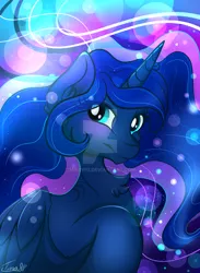 Size: 900x1232 | Tagged: safe, artist:mirry92, derpibooru import, princess luna, alicorn, pony, cute, deviantart, female, looking at you, lunabetes, mare, obtrusive watermark, signature, solo, watermark